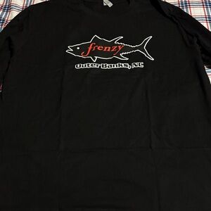 Black Fishing Frenzy Outer Banks NC Long Sleeve Shirt